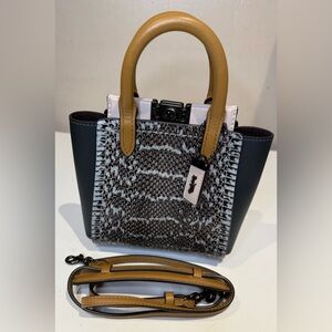 Coach 1941 Troupe Mini Crossbody NWOT Genuine Snakeskin Color Block